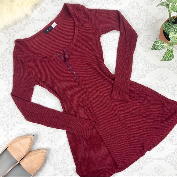 henley sweater dress
